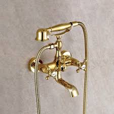 When shopping for shower fixtures, a good starting point is to consider the number of faucet handles you need. Luxury Gold Brass Bathroom Faucet Bath Faucet Mixer Tap Wall Mounted Hand Held Shower Head Kit Shower Faucet Sets Sf1033 Shower Faucets Faucet Setbath Faucet Aliexpress