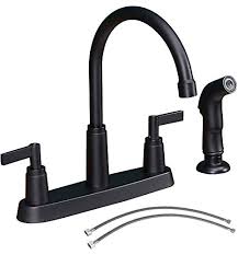 4.8 out of 5 stars. Kinfaucet Modern 2 Handle Kitchen Sink Faucet With Side Sprayer High Arc 360 Swivel Stainless Steel 3 Or 4 Hole Kitchen Faucet For Rv Camper Laundry Utility Bar Sinks Matte Black Pricepulse