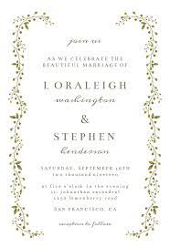 Green Leaf Border Wedding Invitation Template Free Greetings Island Wedding Invitations Borders Wedding Invitation Templates Wedding Invitations Online
