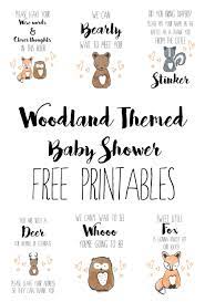 Woodland Baby Shower Free Printables Baby Shower Woodland Theme Baby Shower Printables Baby Shower Woodland