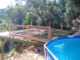 Since the ground is not flat, building a level deck requires accounting in fact, building a deck on sloped land creates a living and recreational space because, without a flat surface, this type of property is almost impossible to use. Building A 24 X 20 Deck On Steep Slope 5 Steps With Pictures Instructables