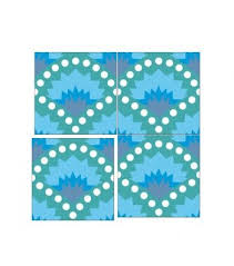 Carreau De Ciment Wasabi Bleu Petit Pan Vivre En Multicolore Carreau De Ciment Deco Papier Peint Ciment