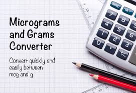 micrograms and grams conversion mcg to g