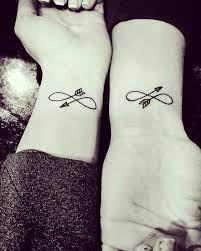 Mother Daughter Infinity Arrow Tattoos Mother Daughter Tattoos Mother Tattoos Momcanvas Tattoos For Daughters Sister Tattoo Designs Matching Sister Tattoos