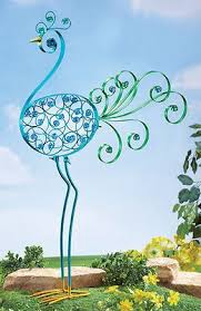 Find great deals on front yard decorations, led solar lights and transform your garden or outdoor space any season of the year with garden decor, unique front lawn decorations, led solar lights and so much. Peacock 34 Lawn Decor In Hand Yard Garden Ornament Whimsical Metal Glass Bird Lawn Decor Decorative Garden Stakes Garden Ornaments