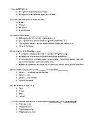 Series of events in which one organism eats the next. Ecology Unit Review Worksheet Answers Nidecmege