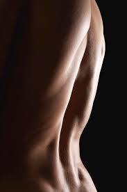 Naked Man, Mid Section, Rear View by Shalom Ormsby