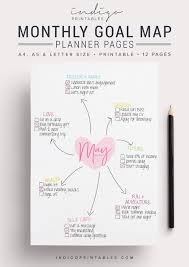 Monthly Goal Planner Goal Planner Goal Tracker Printable Etsy Goal Tracker Printable Goals Planner Planner Bullet Journal