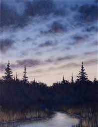 Sunset painting and painting at sunset! Deep Woods Sunset Acrylic Painting Lesson Tim Gagnon Studio