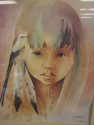 Bert Seabourne Native American Girl Print Le