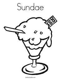 Ice cream sundae coloring pages bulk color page. Sundae Coloring Page Twisty Noodle