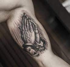Sick set of praying hands for those who fear! 75 Hand Praying Tattoo Designs For Men Improb