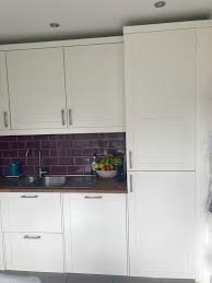 11 1/2 hours clocked so far in the 2 weeks its taken to built our ikea kitchen. Ikea White Inframe Shaker Kitchen Inc Wood Worktop Used Kitchen Hub