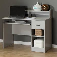 South Shore Smart Basics Small Desk With Keyboard Tray Multiple Finishes Walmart Com Grey Desk Small Desk Desk With Keyboard Tray