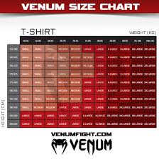 Venum Size Guide