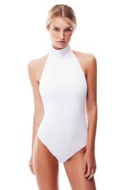 High Neck Maillot One Piece One Piece Swimsuit White One Piece Swimsuit Trendy