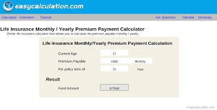 excel insurance premium payment calculator spreadsheet