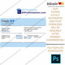 Usa Health Insurance Card Template In 2020 Usa Health Card Template Templates