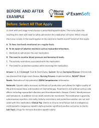 This is an example of how my decision Nursethink Examsoft Exam Samples Before And After