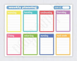 Free Printable Weekly Planner Weekly Planner Template Weekly Planner Free Free Weekly Planner Templates
