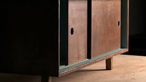 Your cabinet opening is 17″ x 37″ so you would want your shaker cabinet door to be 18″ x 38″. Diy Mid Century Modern Cabinet With Sliding Doors Youtube