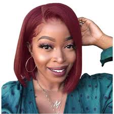 8” Short Lace Front Human Hair Wigs