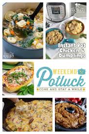 Instant pot chicken and pea risotto: Instant Pot Chicken And Dumplings Weekend Potluck 342 Sweet Little Bluebird
