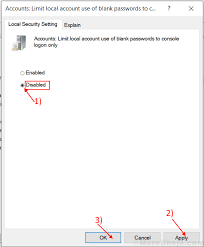 Limit local account use of blank passwords to console logon only security policy setting. Fix Enter Network Credentials Access Error In Windows 10