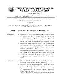 Tpk gampong juli tambo tanjong sebagaimana. 9 4 1 B Sk Pembentukan Tim Peningkatan Mutu Dan Keselamatan Pasien