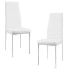 Obwohl die verwendung des materials teuer ist, erhöht leder den komfort des 219 im vergleich zu billigeren und weniger ansprechenden modellen. En Casa 2er Set Stuhle Weiss Hochlehner Kaufland De