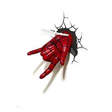 3d Light Fx Marvel Spiderman Hand 3d Deco Led Wall Light Walmart Com Walmart Com