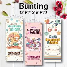 Lagi contoh bunting perkahwinan untuk tatapan anda. Aksesori Tambahan Majlis Aqiqah Ezcetak Com