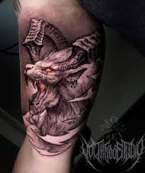 Dark grey ink final fantasy tattoo on left back shoulder. Ifrit Finalfantasy Ifrit Fire Pol Tattoo Jerez Facebook