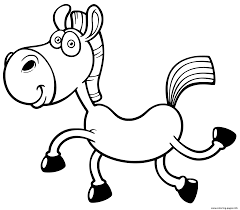 If your child loves interacting. Cartoon Horse Kid Coloring Pages Printable