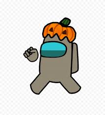 Hd Tan Among Us Crewmate Character With Pumpkin Hat Png Citypng