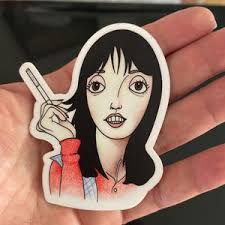 Vinyl Sticker: Wendy, Horror Art, 80s Horror, Horror Movie Sticker