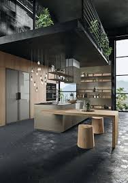 Loft Living Industrial Design Modern Elements Hanging Pendants Open Concept Metal Design Industriel Cuisine Cuisine Industrielle Design De Cuisine De Luxe