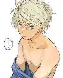 Anime Boy With Blond Hair And Dark Skin Google Search Blonde Anime Boy Blonde Hair Anime Boy Tan Guys
