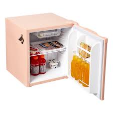 Frigidaire 1 6 Cu Ft Retro Mini Fridge With Side Bottle Opener Coral Walmart Com Mini Fridge In Bedroom Bathroom Decor Mini Fridge