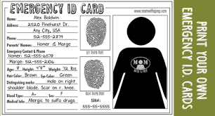 One advancement is that the picture does not have frames; Emergency Id Cards Free Download Mom With A Prep