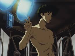 Spike spiegel / cowboy bebop (1998). Spike Spiegel Shirtless Cowboy Bebop Cowboy Bebop Anime Cowboy Bebop Cowboy Bebop Episodes