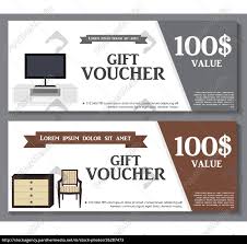 It can be used to develop a voucher in quick time. Geschenk Gutschein Vorlage Mit Variation Von Mobeln Stockfoto 26287473 Bildagentur Panthermedia
