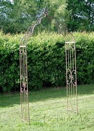 Parcel In The Attic Latina Cream Arch Wooden Trellis Garden Arch Pergola Garden