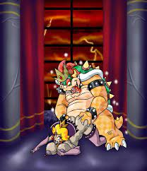 anthro areola blonde hair bowser breasts doggy style elbow gloves  erect nipples female from behind gloves green shell hair horns human king  koopa lordstevie male mario (series) nintendo nipple
