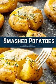 This Smashed Potatoes Recipe Is A Quick And Easy Side Dish If You Are Entertaining Or Great For A Weeknight Me Smashed Potatoes Recipe Side Dishes Easy Recipes