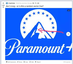 Paramount plus is absorbing the cbs all access service, while adding new content from comedy central, nickelodeon and paramount movies. Logo Geek On Twitter Now I Can T Unsee It A Reddit User Pointed Out That One Detail Of The Mountain Looks Suspiciously Like A Random Rounded Vector Line Inconsistent With The