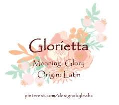 Baby Girl Name Glorietta Meaning Glory Origin Latin Nicknames Glory Www Pinterest Com Desi Nombres De Bebes Nombres De Ninas Nombres Creativos