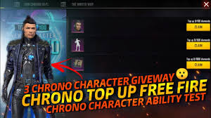 Update today,chrono character 100 diamod top up,chrono character top up,100 diamond chrono character top up,chrono character top up event,100 diamond me chrono character, new event, new event in free fire,ff next topup event,new topup, chrono top up,chrono topup event. Chrono Character Top Up Free Fire Best Character New Character Chrono Giveway Youtube