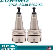 2-Pack ISO30-ER32-50 Tool Holder G2.5 30000rpm for CNC Machine