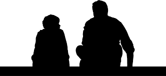 Download Father And Son Sitting Silhouette Icons Png Free Png And Icons Downloads